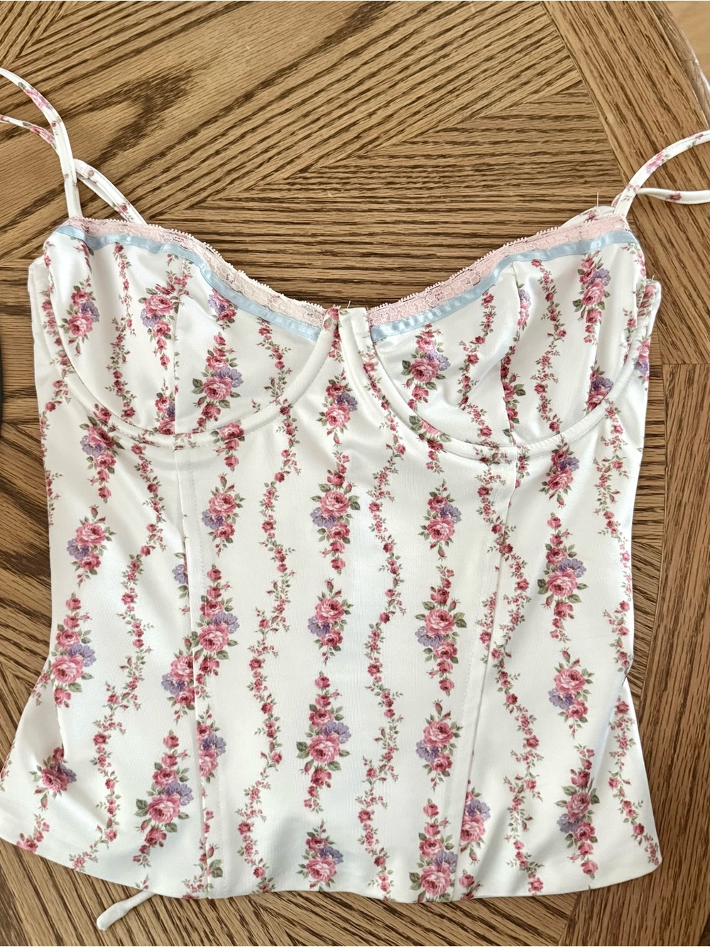 Edikted Floral Bustier Tank Top